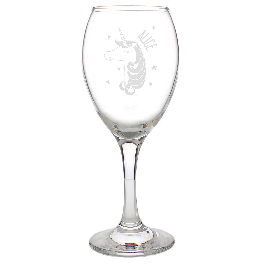 Personalised Unicorn Engraved Wine Glass - Wine Glass - Inspired Creative Gifts