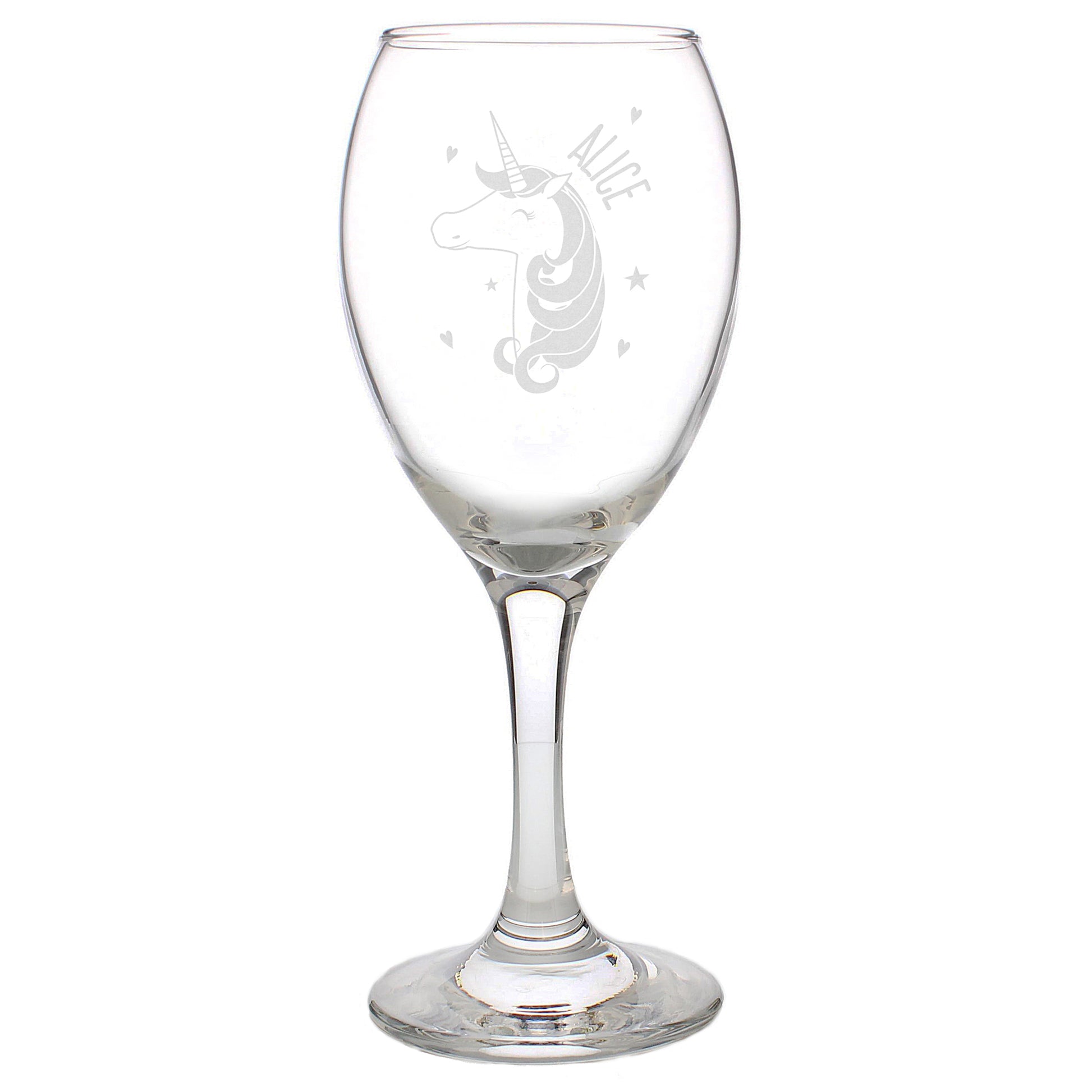 Personalised Unicorn Engraved Wine Glass - Wine Glass - Inspired Creative Gifts
