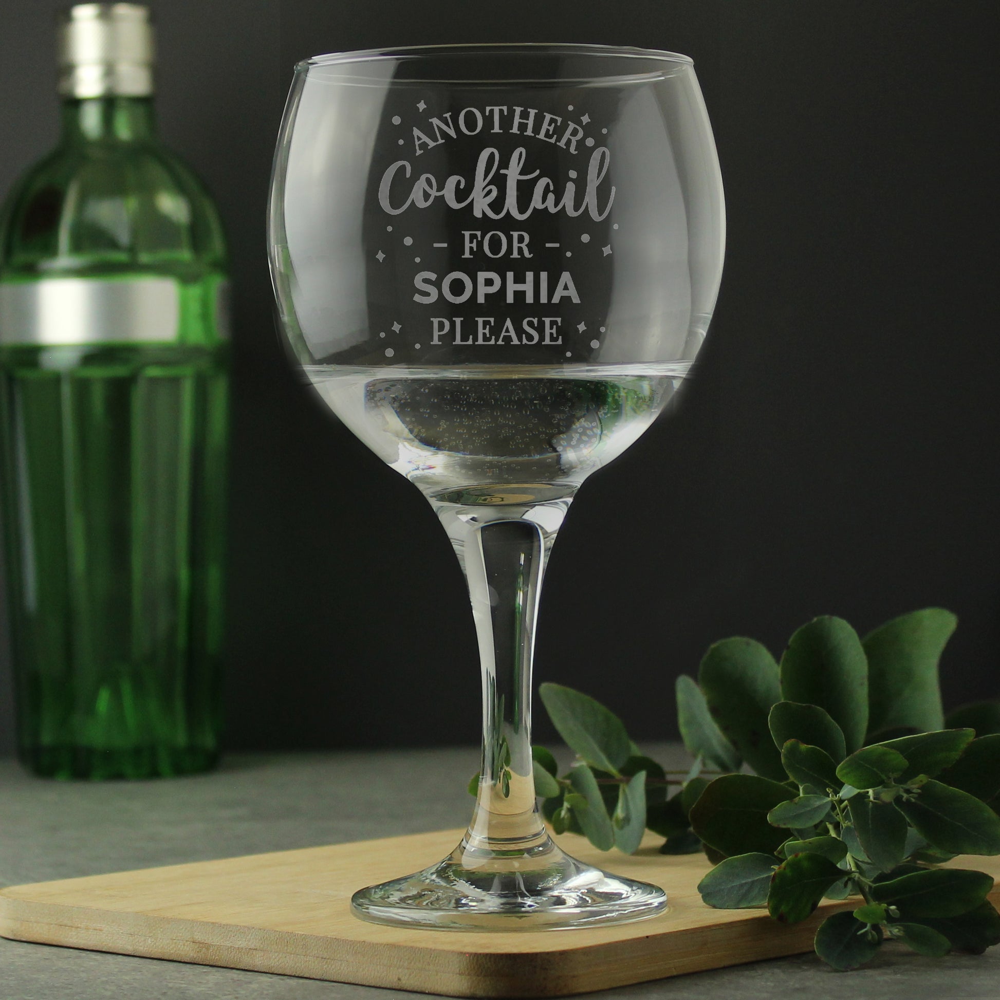 Personalised Another Cocktail Balloon Glass - Wine Glass - Inspired Creative Gifts