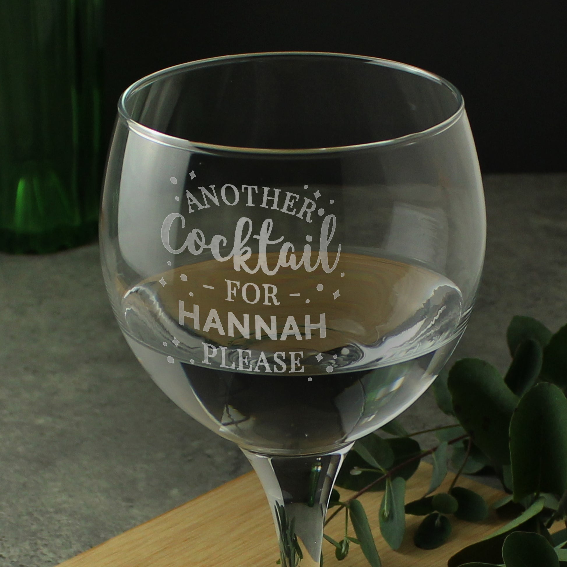 Personalised Another Cocktail Balloon Glass - Wine Glass - Inspired Creative Gifts