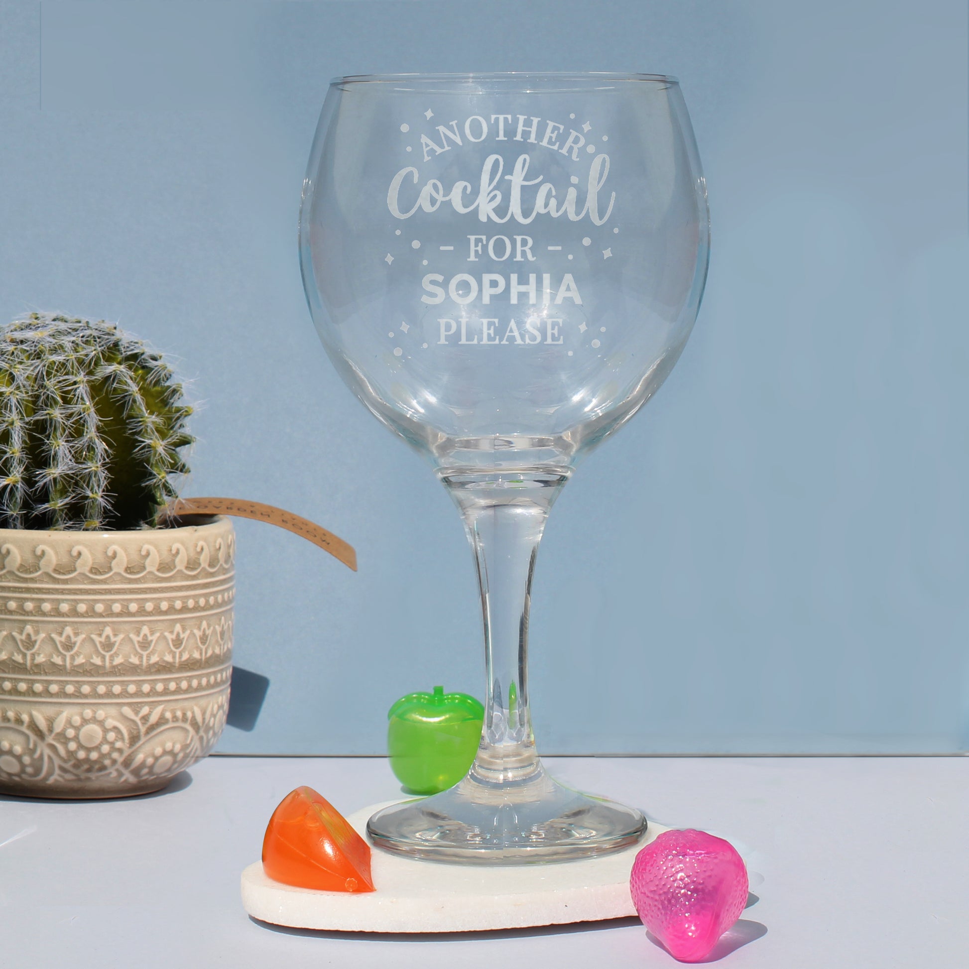 Personalised Another Cocktail Balloon Glass - Wine Glass - Inspired Creative Gifts