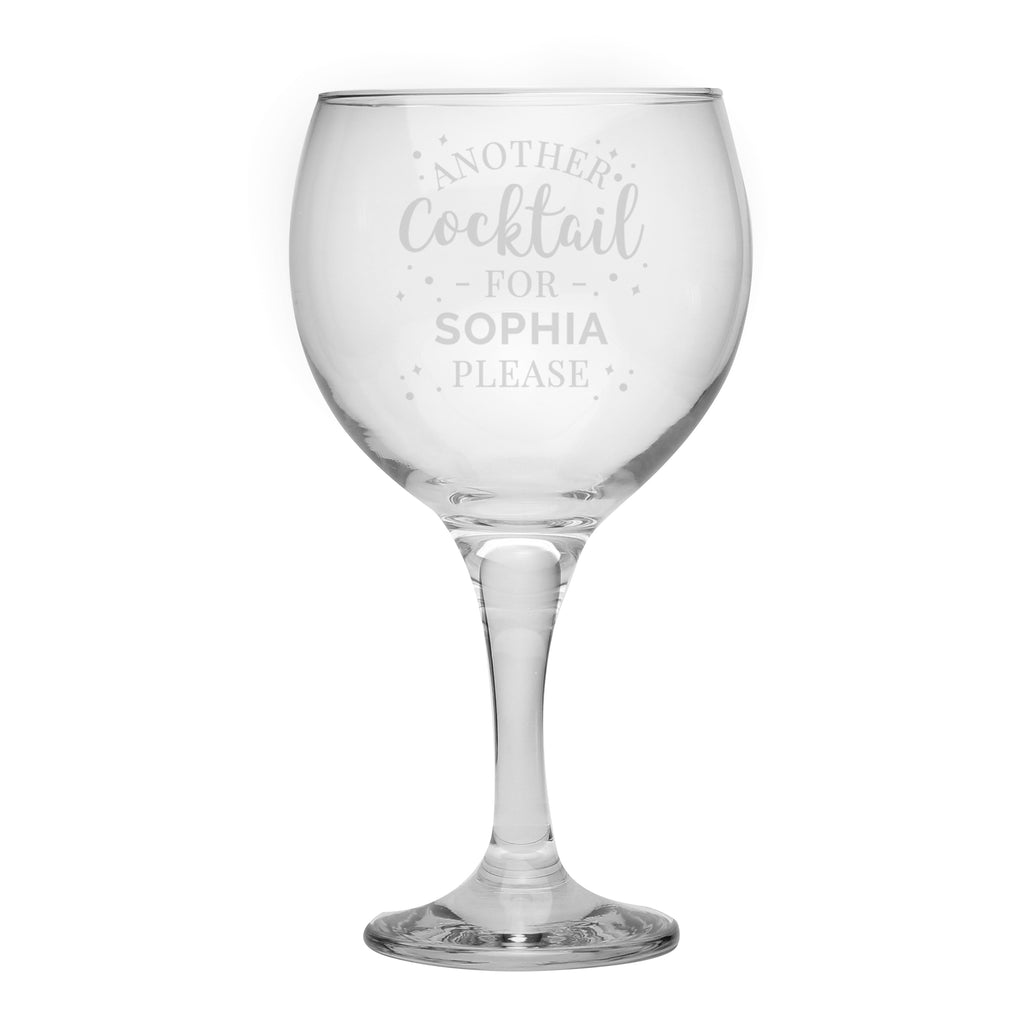 Personalised Another Cocktail Balloon Glass - Wine Glass - Inspired Creative Gifts