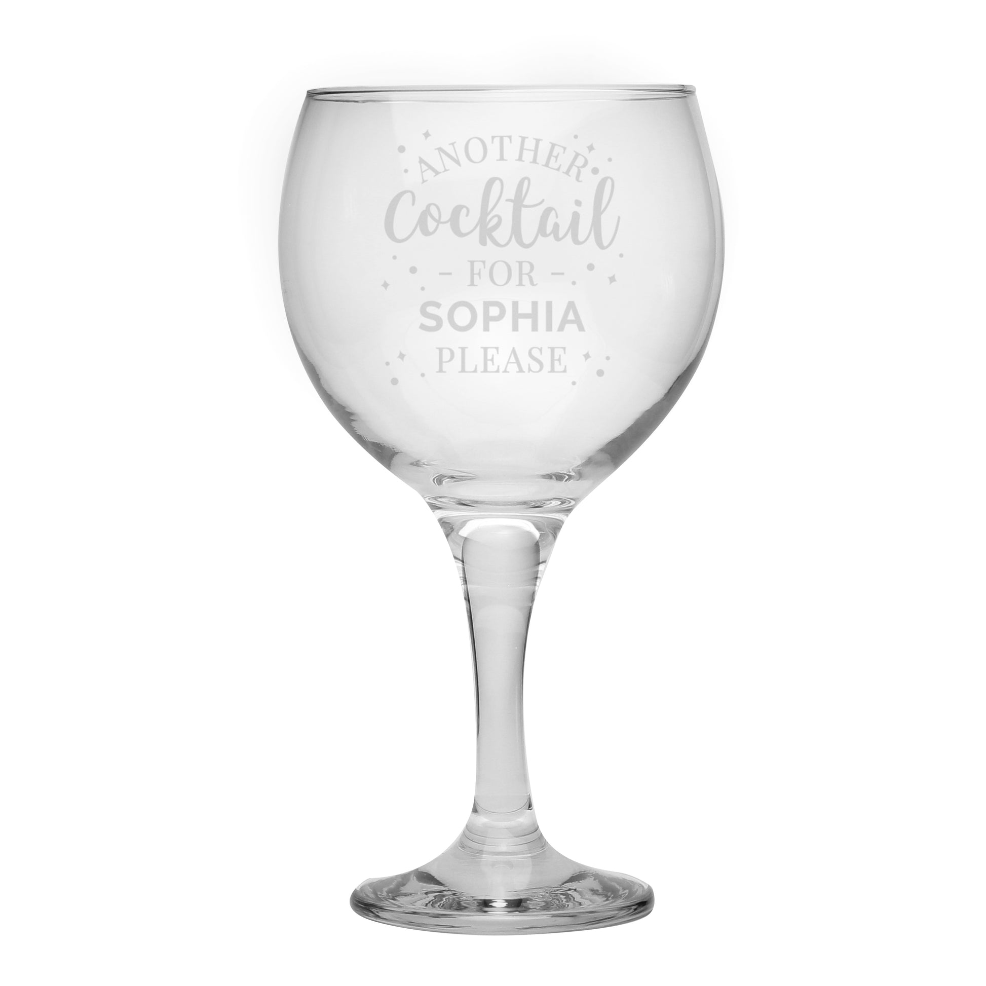 Personalised Another Cocktail Balloon Glass - Wine Glass - Inspired Creative Gifts