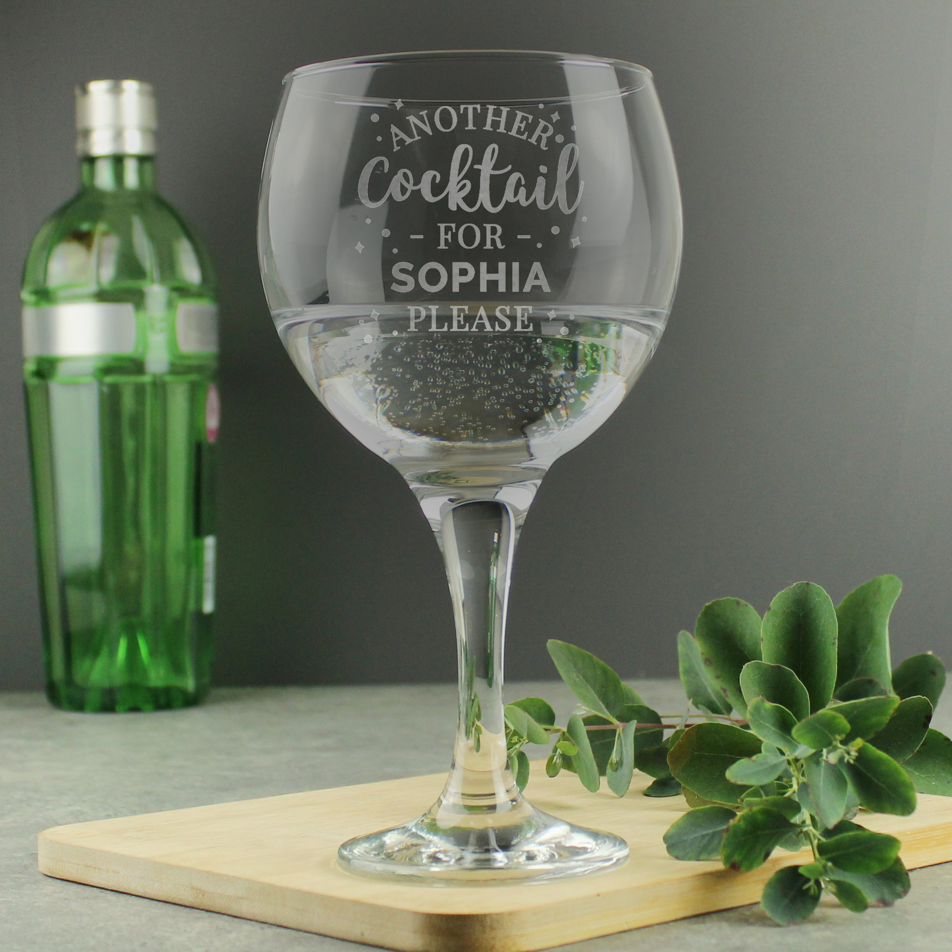 Personalised Another Cocktail Balloon Glass - Wine Glass - Inspired Creative Gifts