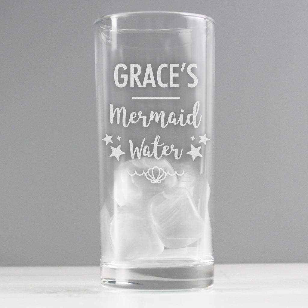 Personalised Mermaid Water Hi Ball Glass - Hi Ball - Inspired Creative Gifts