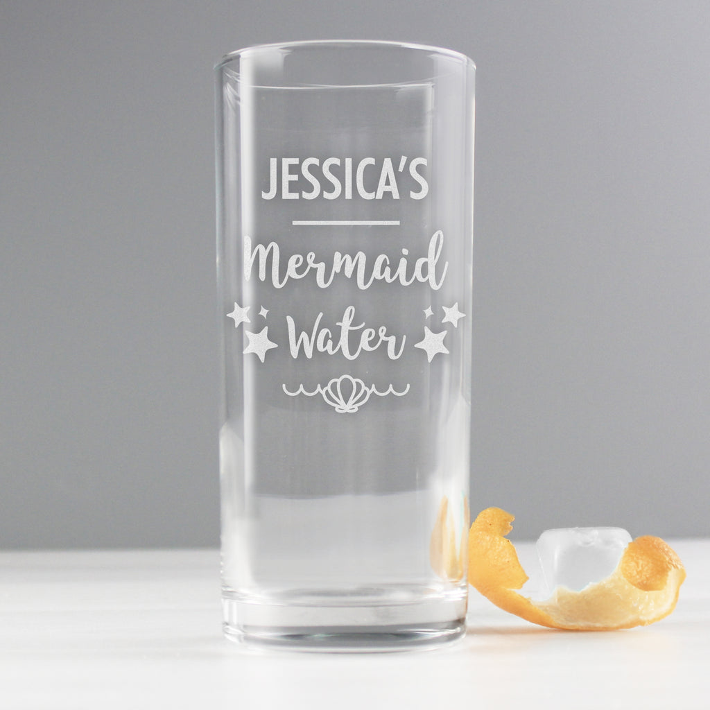 Personalised Mermaid Water Hi Ball Glass - Hi Ball - Inspired Creative Gifts