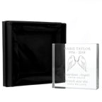Personalised Guardian Angel Wings Crystal Token | Memorial Gift