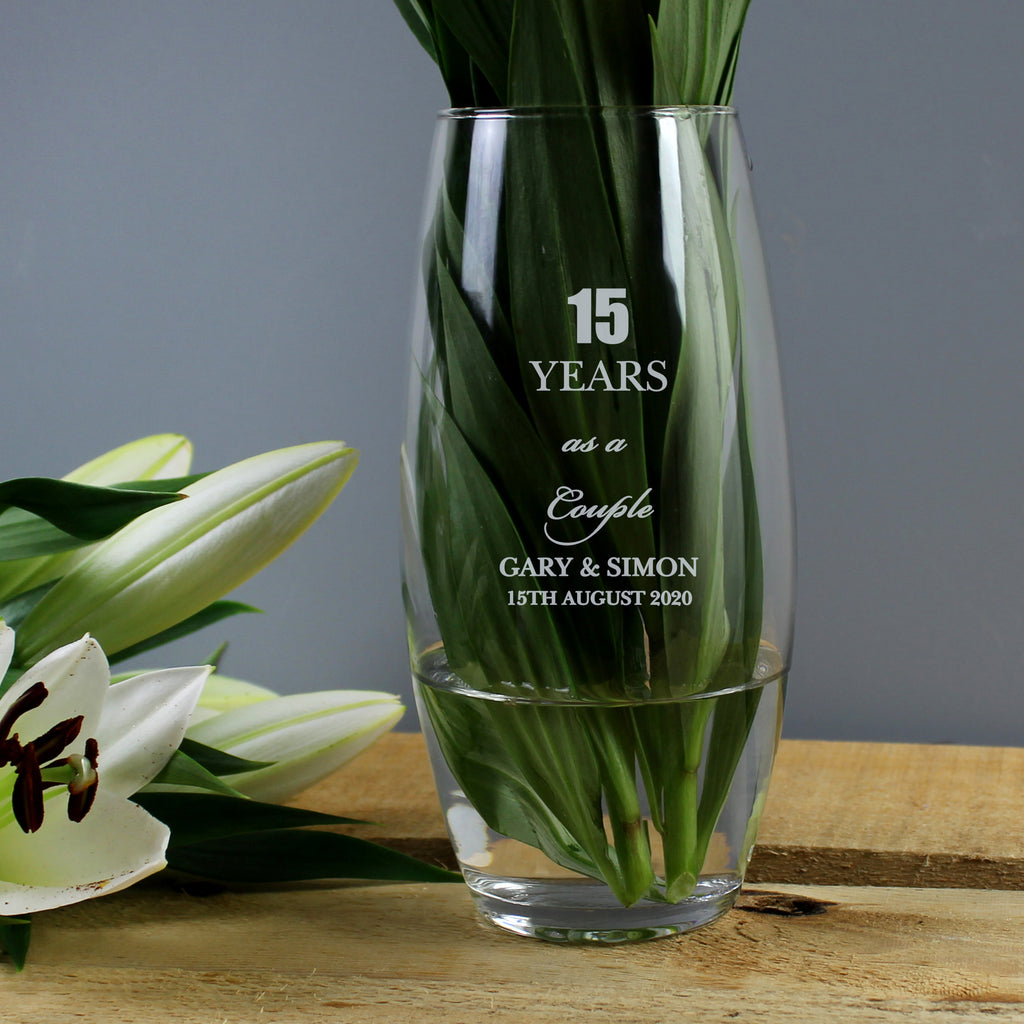 Personalised Anniversary Bullet Vase | Anniversary Gift