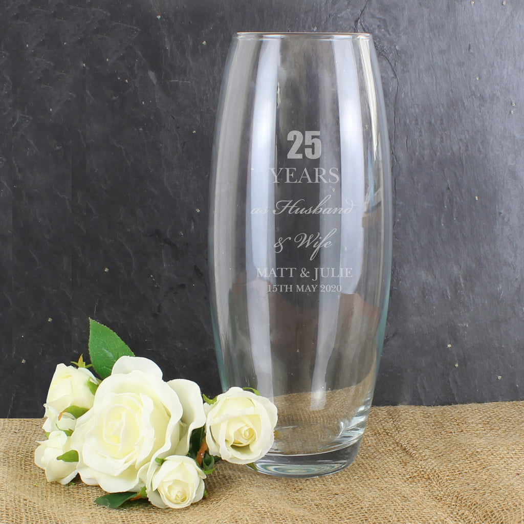 Personalised Anniversary Bullet Vase | Anniversary Gift