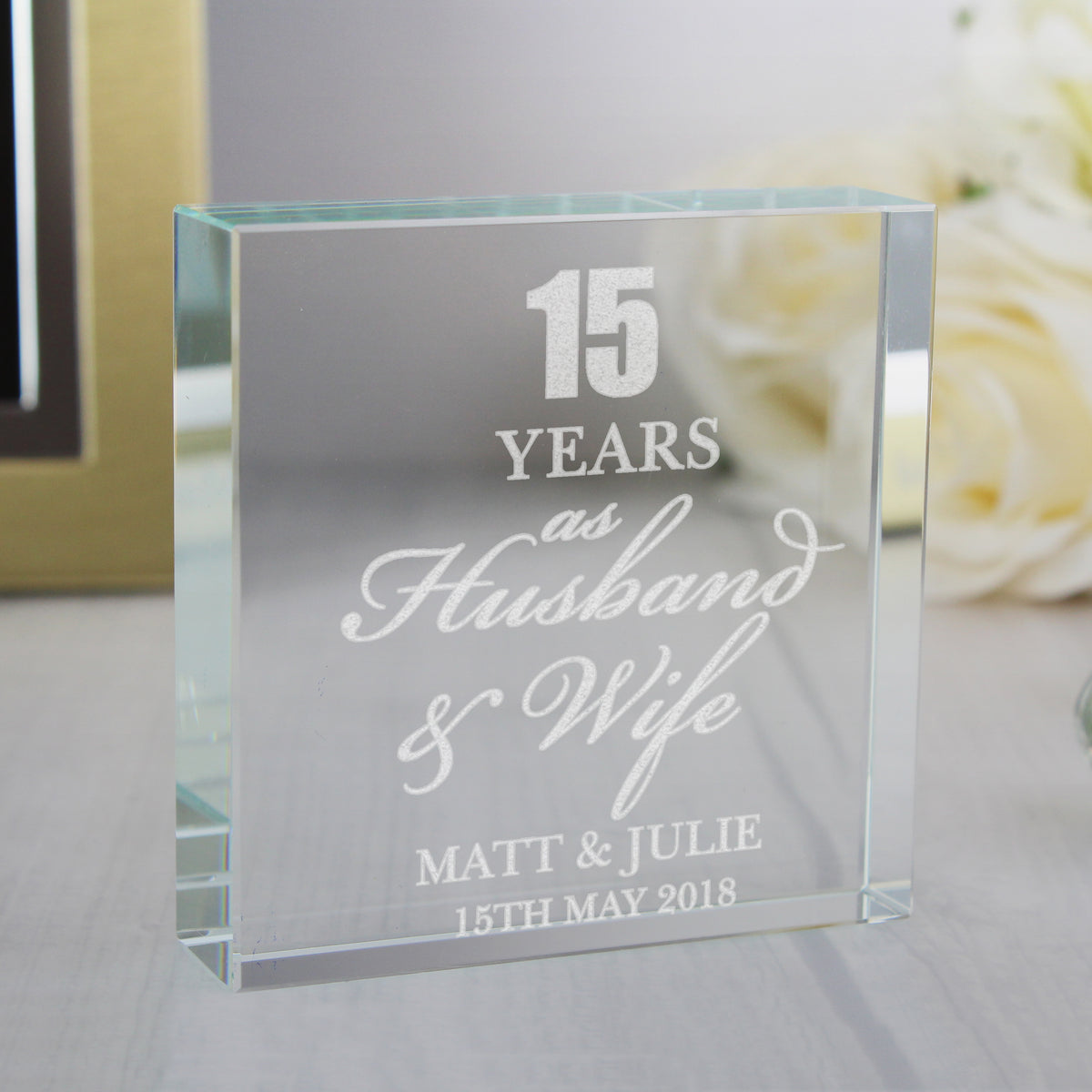 Personalised Anniversary Crystal Token | Ornaments | Inspired Creative Gifts