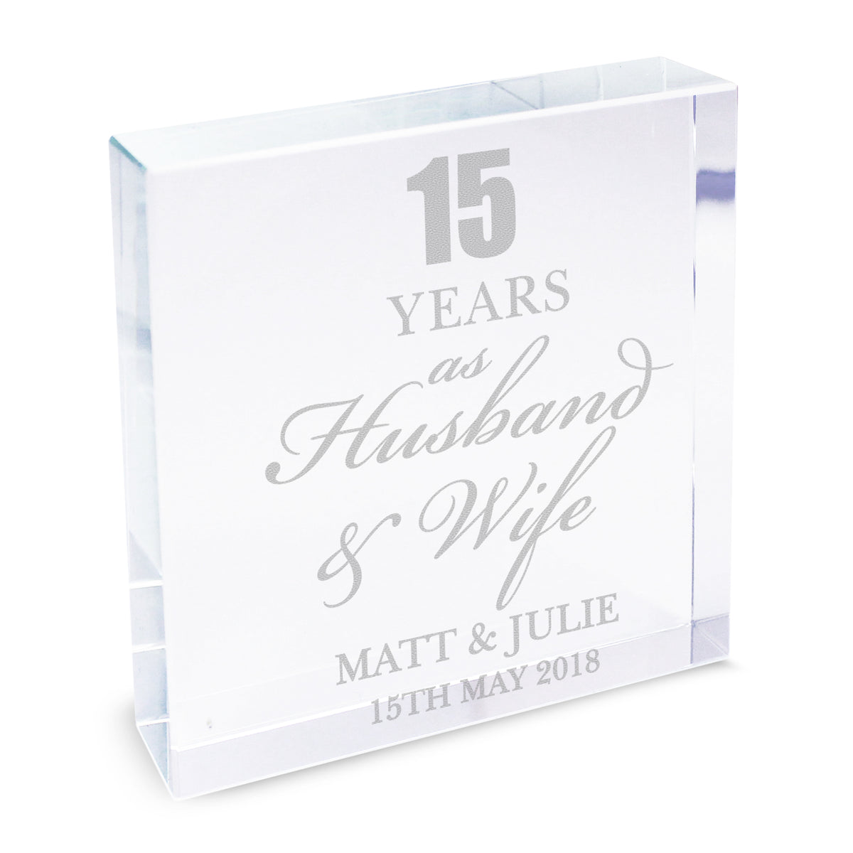 Personalised Anniversary Crystal Token | Ornaments | Inspired Creative Gifts