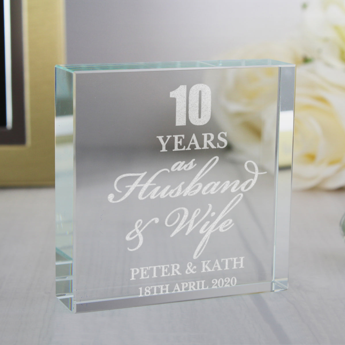 Personalised Anniversary Crystal Token | Ornaments | Inspired Creative Gifts