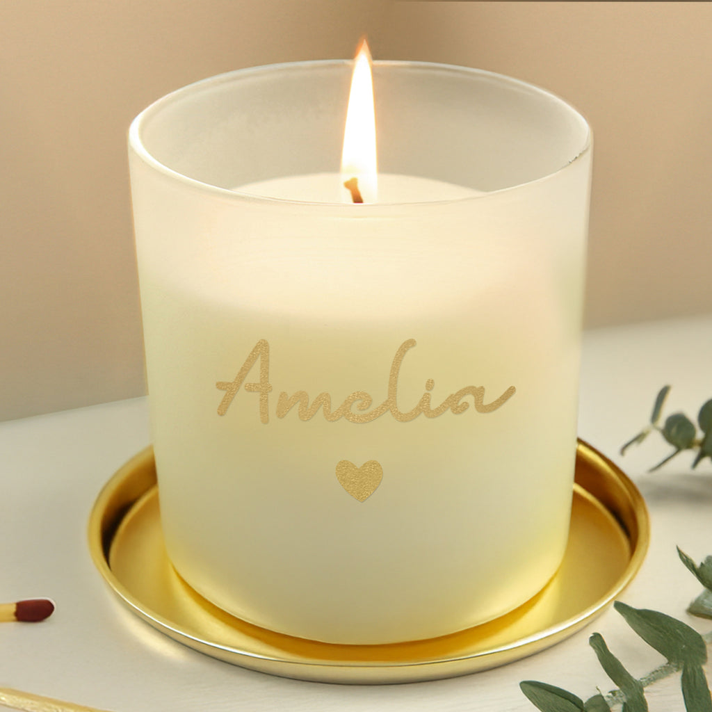 Personalised Gold Name Scented Jar Candle | Gift for Her
