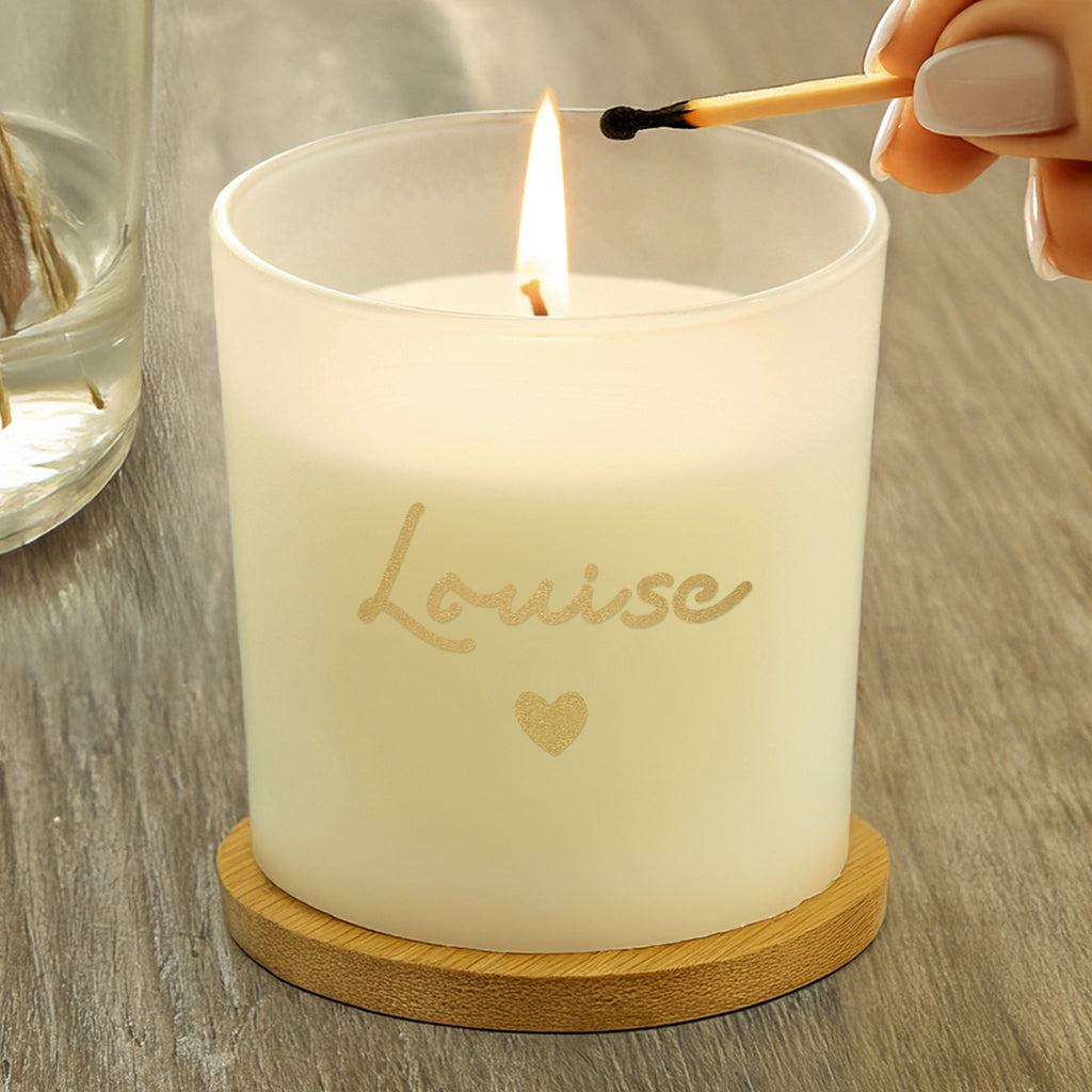 Personalised Gold Name Scented Jar Candle | Gift for Her