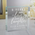 Personalised Arrow Anniversary Crystal Token | Ornaments