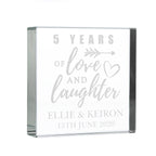 Personalised Arrow Anniversary Crystal Token | Ornaments