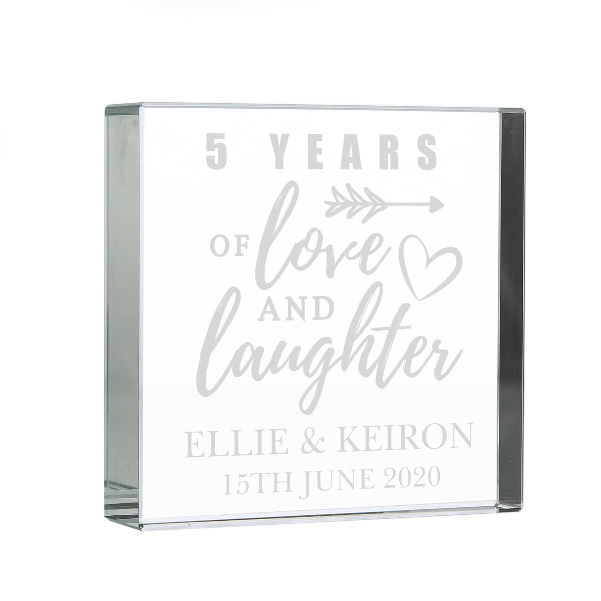 Personalised Arrow Anniversary Crystal Token | Ornaments