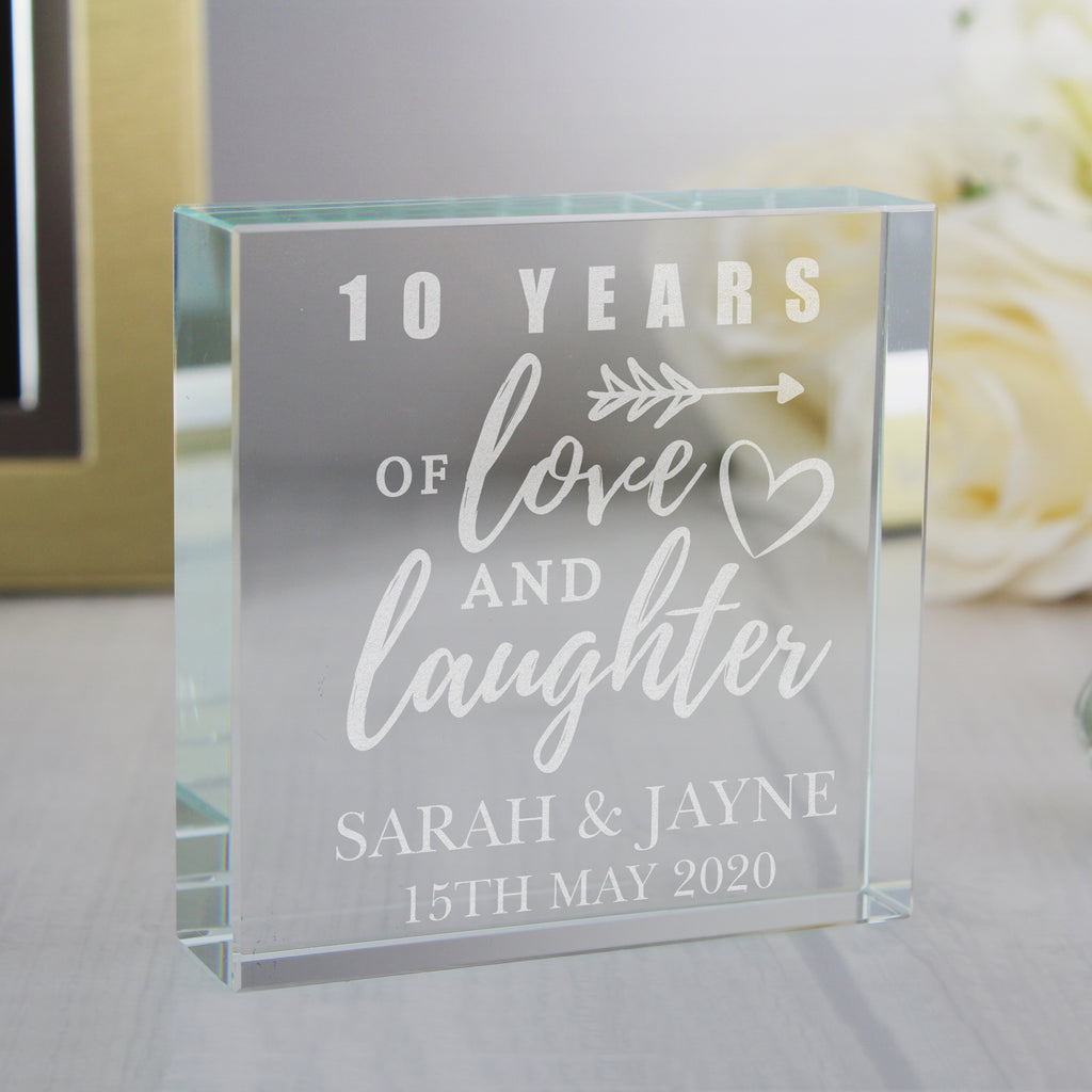 Personalised Arrow Anniversary Crystal Token | Ornaments