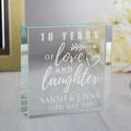 Personalised Arrow Anniversary Crystal Token | Ornaments
