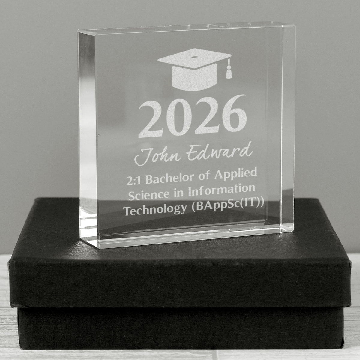 Personalised Graduation Crystal Token | Ornaments | Inspired Creative Gifts