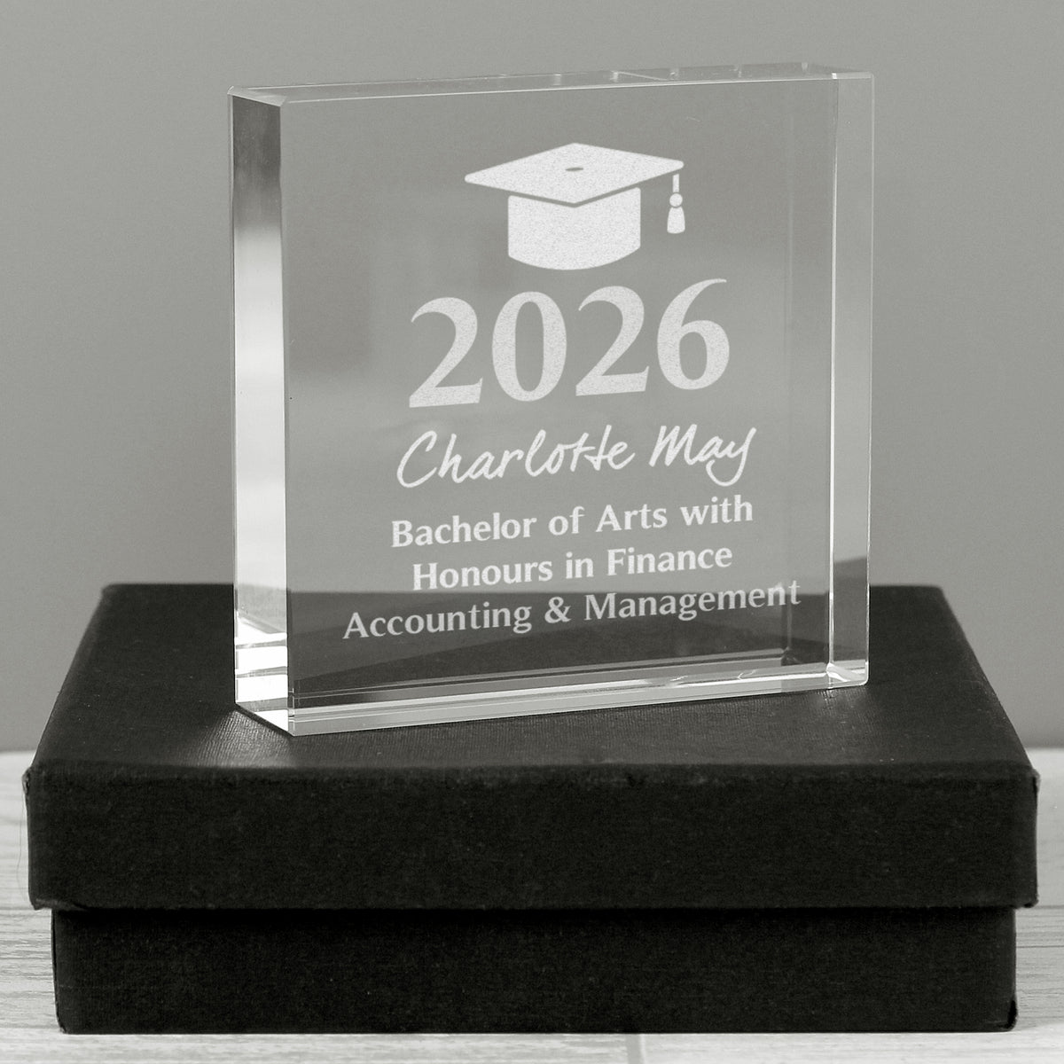 Personalised Graduation Crystal Token | Ornaments | Inspired Creative Gifts