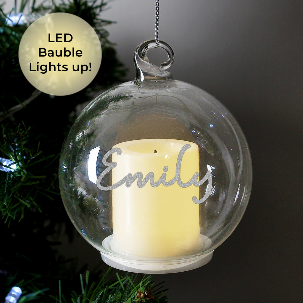 Personalised Christmas LED Candle Bauble | Christmas Gift