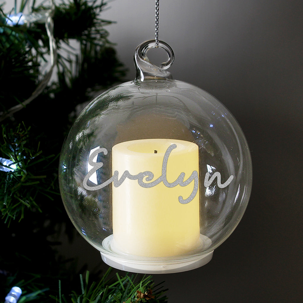 Personalised Christmas LED Candle Bauble | Christmas Gift