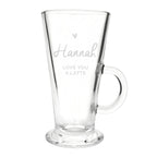 Personalised Heart Latte Glass | Mother's Day Gift