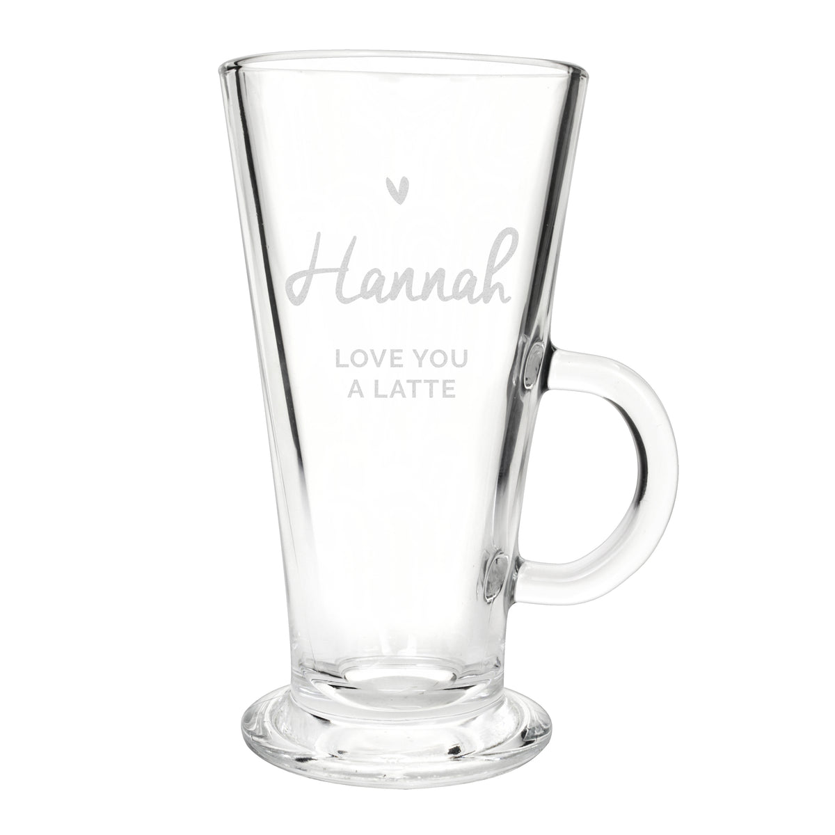 Personalised Heart Latte Glass | Mother's Day Gift
