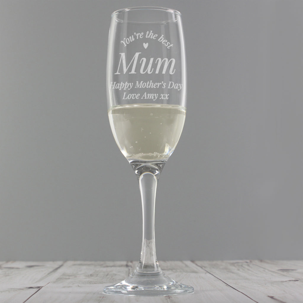 Personalised You Are The Best Flute Glass - Champagne Flute - Inspired Creative Gifts