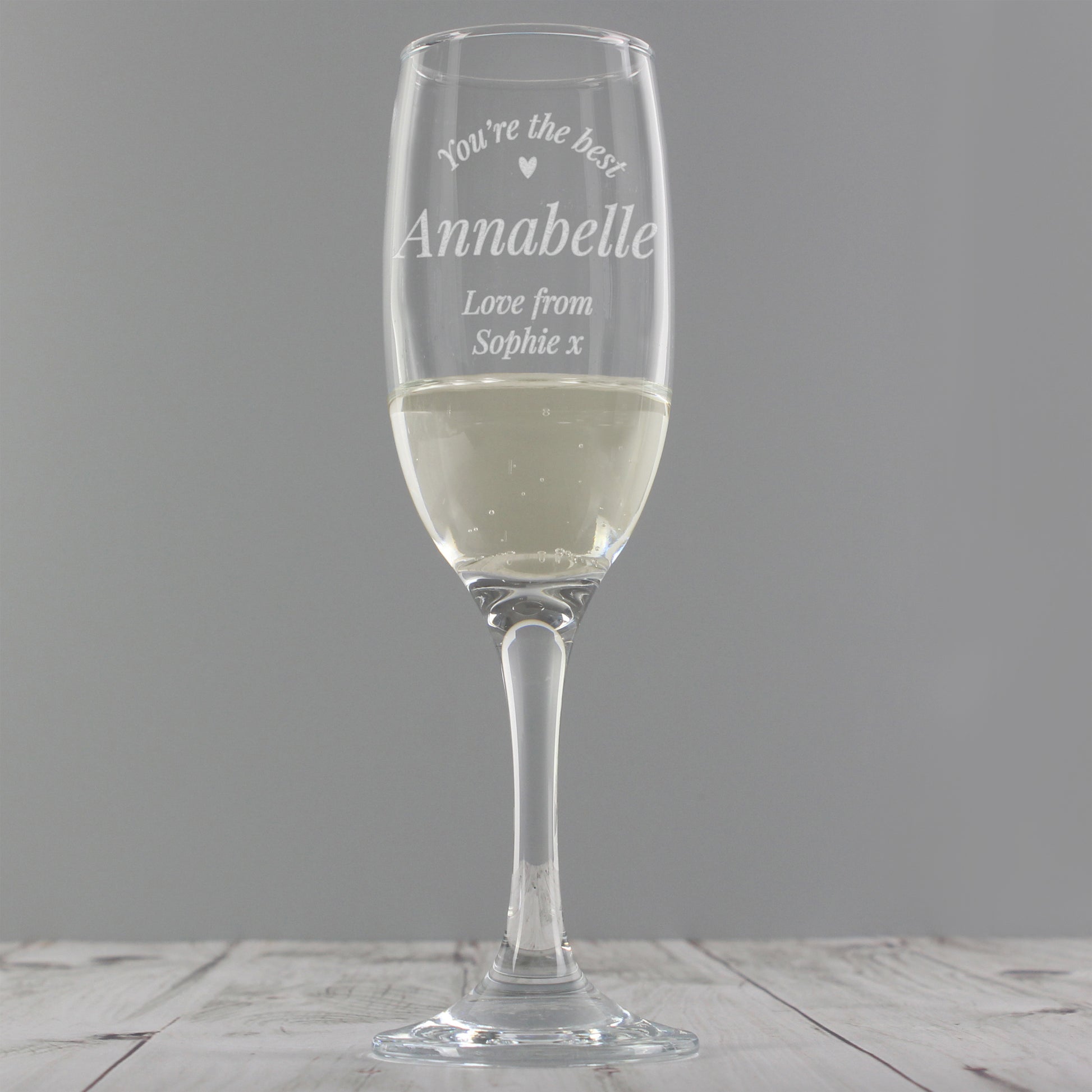 Personalised You Are The Best Flute Glass - Champagne Flute - Inspired Creative Gifts
