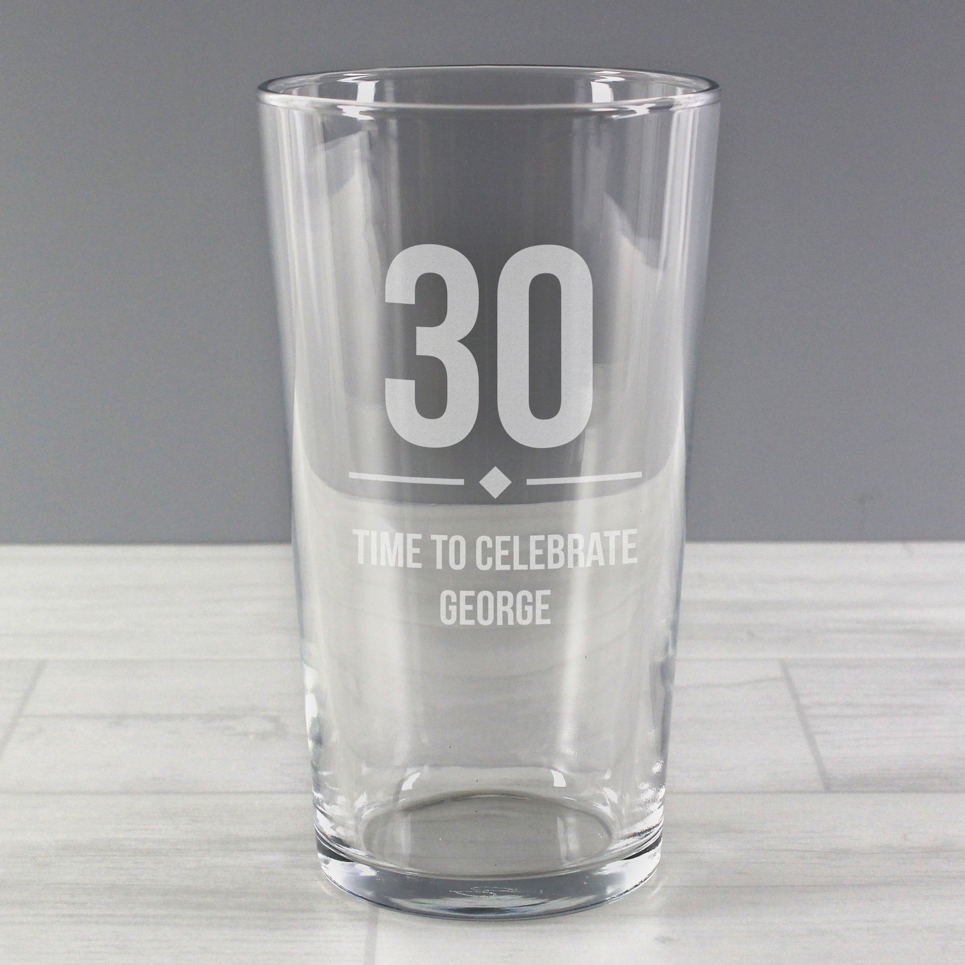 Personalised Big Age Birthday Pint Glass - Pint Glass - Inspired Creative Gifts