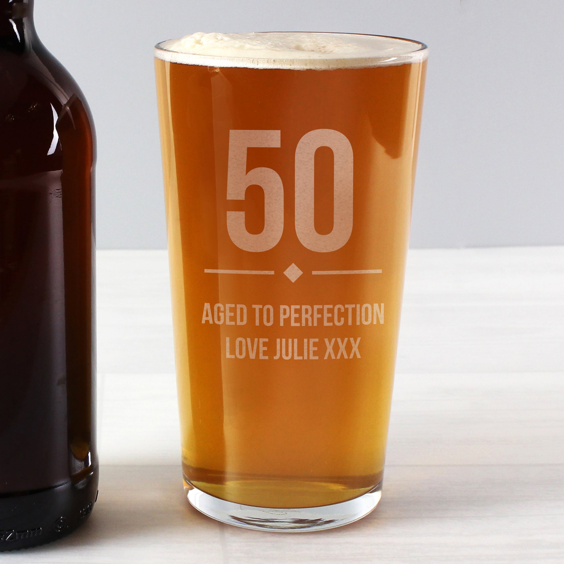 Personalised Big Age Birthday Pint Glass - Pint Glass - Inspired Creative Gifts