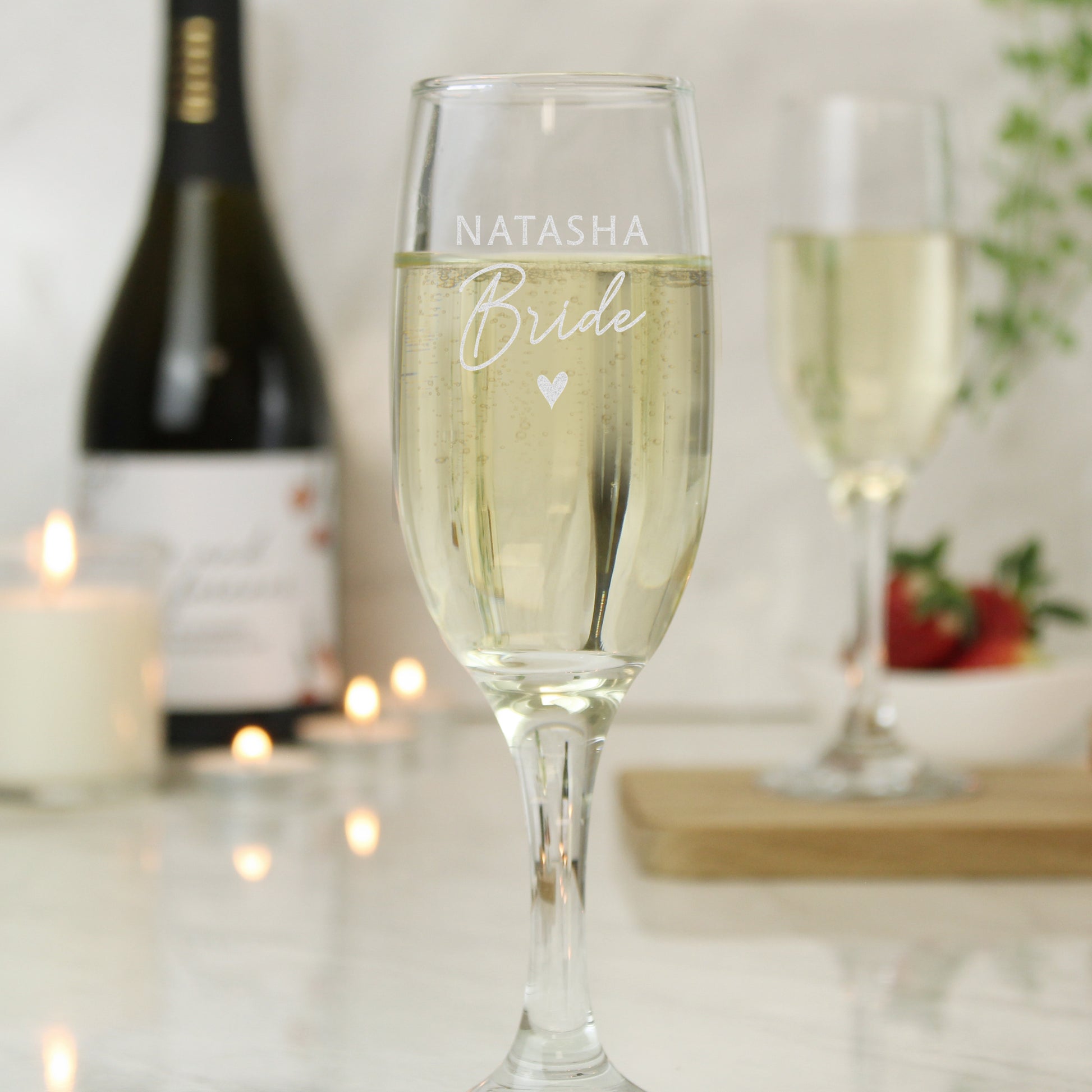 Personalised Bride Flute Glass - Champagne Flute - Inspired Creative Gifts