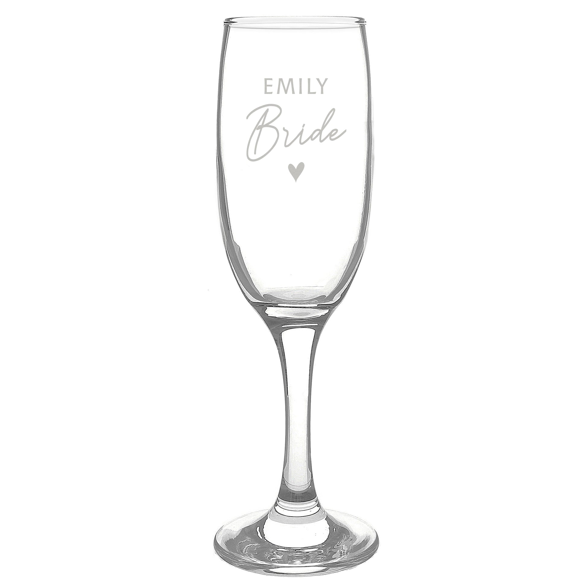 Personalised Bride Flute Glass - Champagne Flute - Inspired Creative Gifts