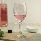 Personalised Bride Wine Glass for Wedding