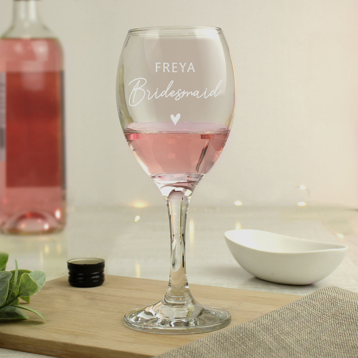 Personalised Bridesmaid Wine Glass | Wedding Gift