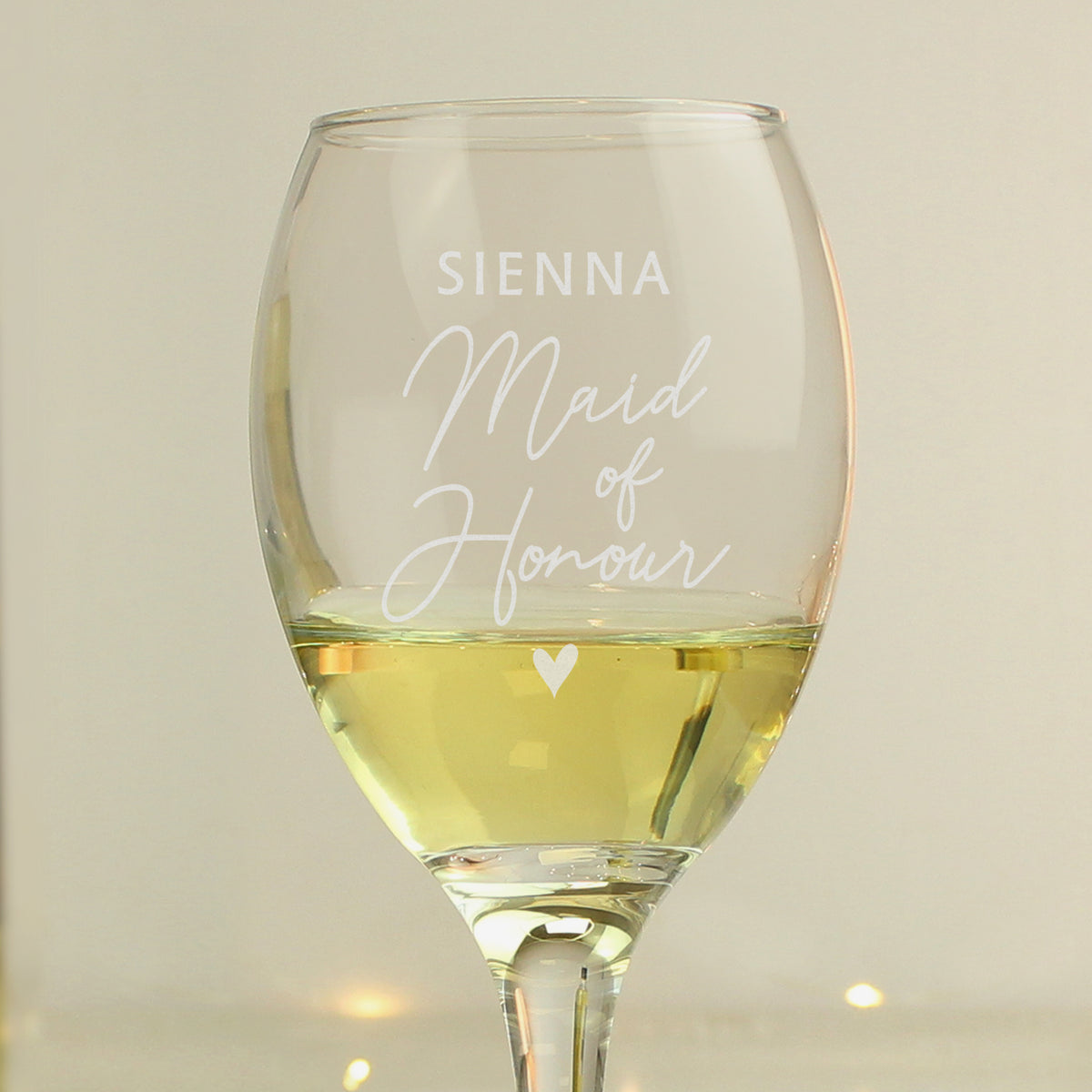 Personalised Maid of Honour Wine Glass | Wedding Gift