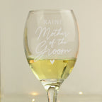 Personalised Mother of the Groom Wine Glass | Gift for Her