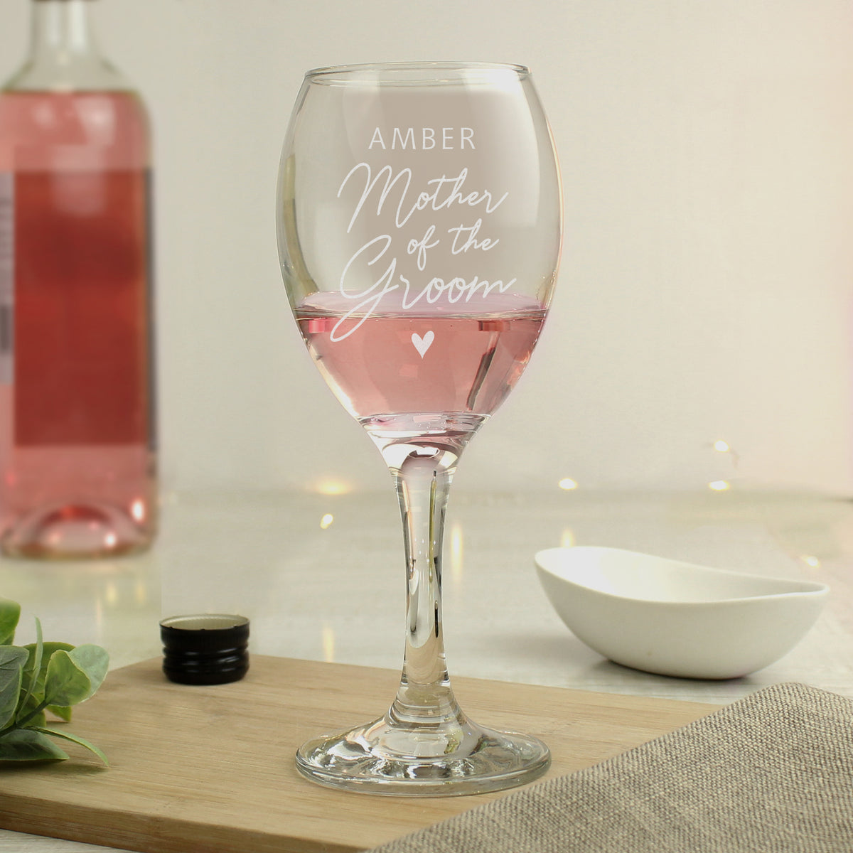 Personalised Mother of the Groom Wine Glass | Gift for Her