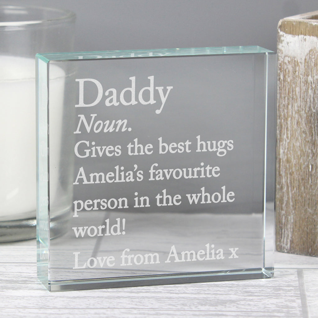 Personalised Dictionary Definition Crystal Token | Keepsakes | Inspired Creative Gifts