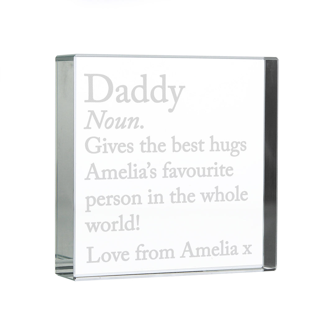 Personalised Dictionary Definition Crystal Token | Keepsakes | Inspired Creative Gifts