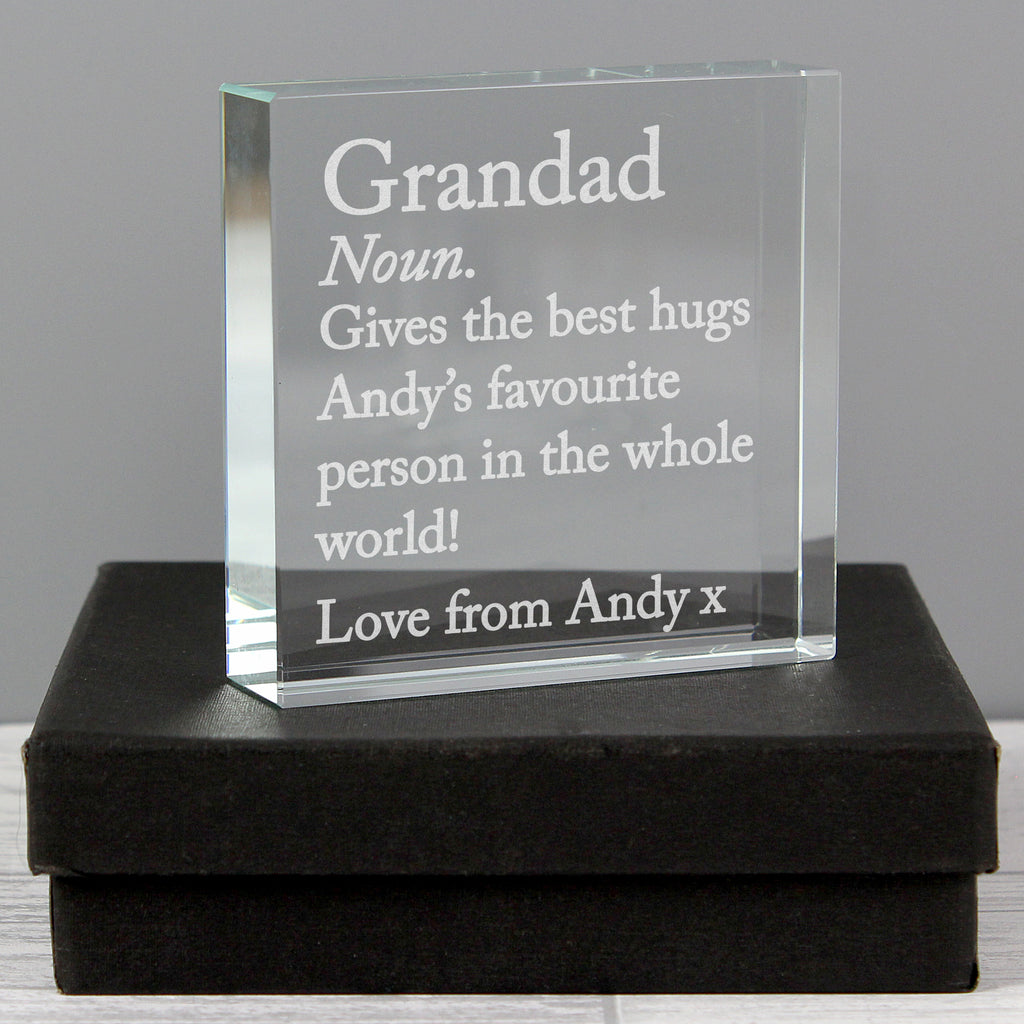 Personalised Dictionary Definition Crystal Token | Keepsakes | Inspired Creative Gifts