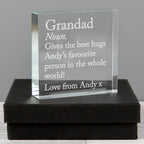Personalised Dictionary Definition Crystal Token | Keepsakes | Inspired Creative Gifts