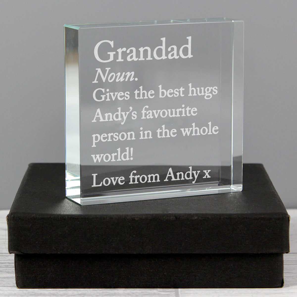 Personalised Dictionary Definition Crystal Token | Keepsakes | Inspired Creative Gifts
