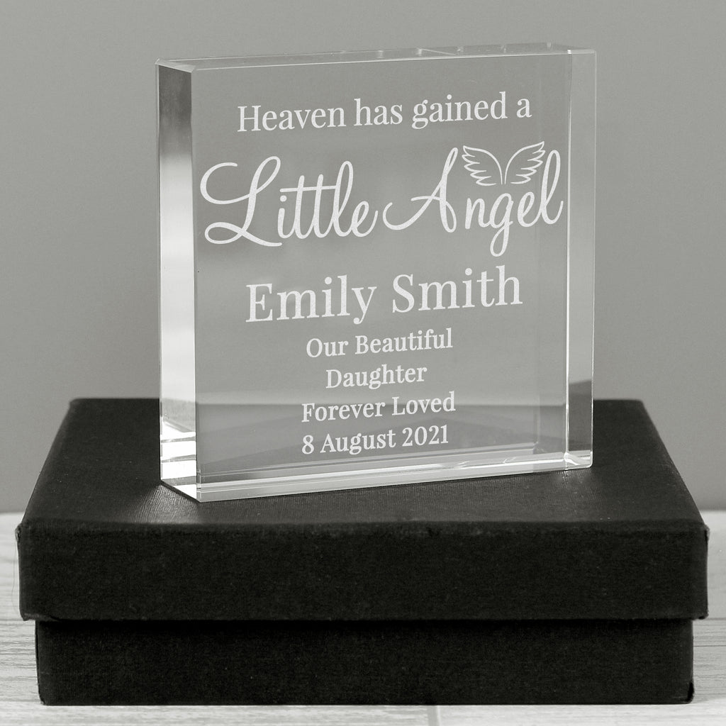 Personalised Little Angel Crystal Token | Memorial Gift