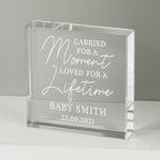 Personalised Carried for a Moment Crystal Token | Memorials | Inspired Creative Gifts