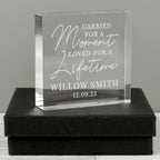 Personalised Carried for a Moment Crystal Token | Memorials | Inspired Creative Gifts
