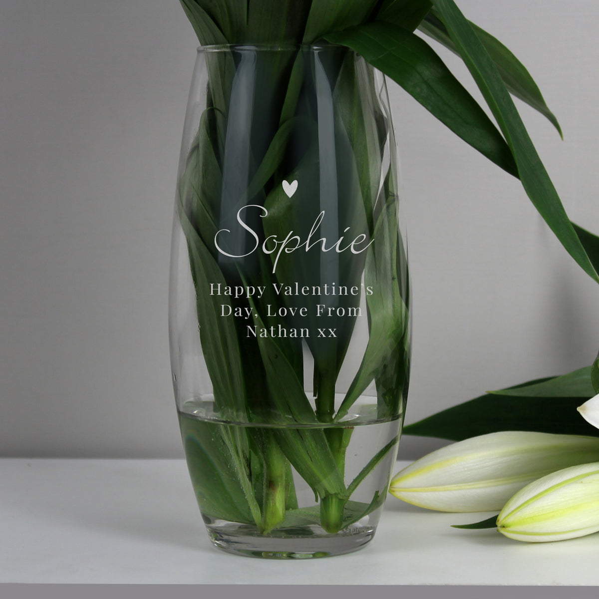 Personalised Love Heart Bullet Vase | Vases | Inspired Creative Gifts