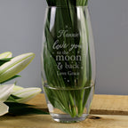 Personalised Love You To The Moon and Back Bullet Vase | Vases